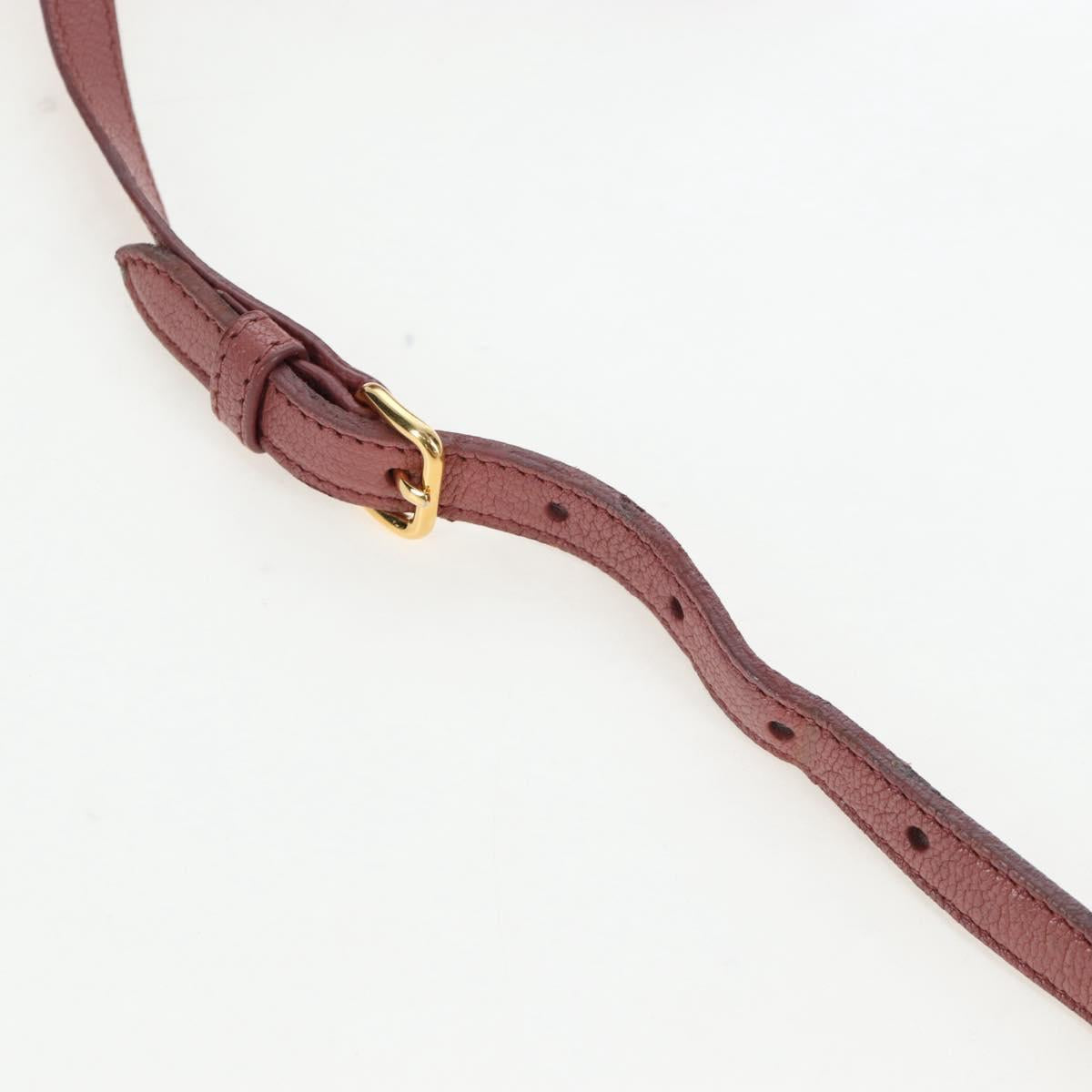 Miu Miu Hand Bag Leather 2way Pink Gold Auth 199193V
