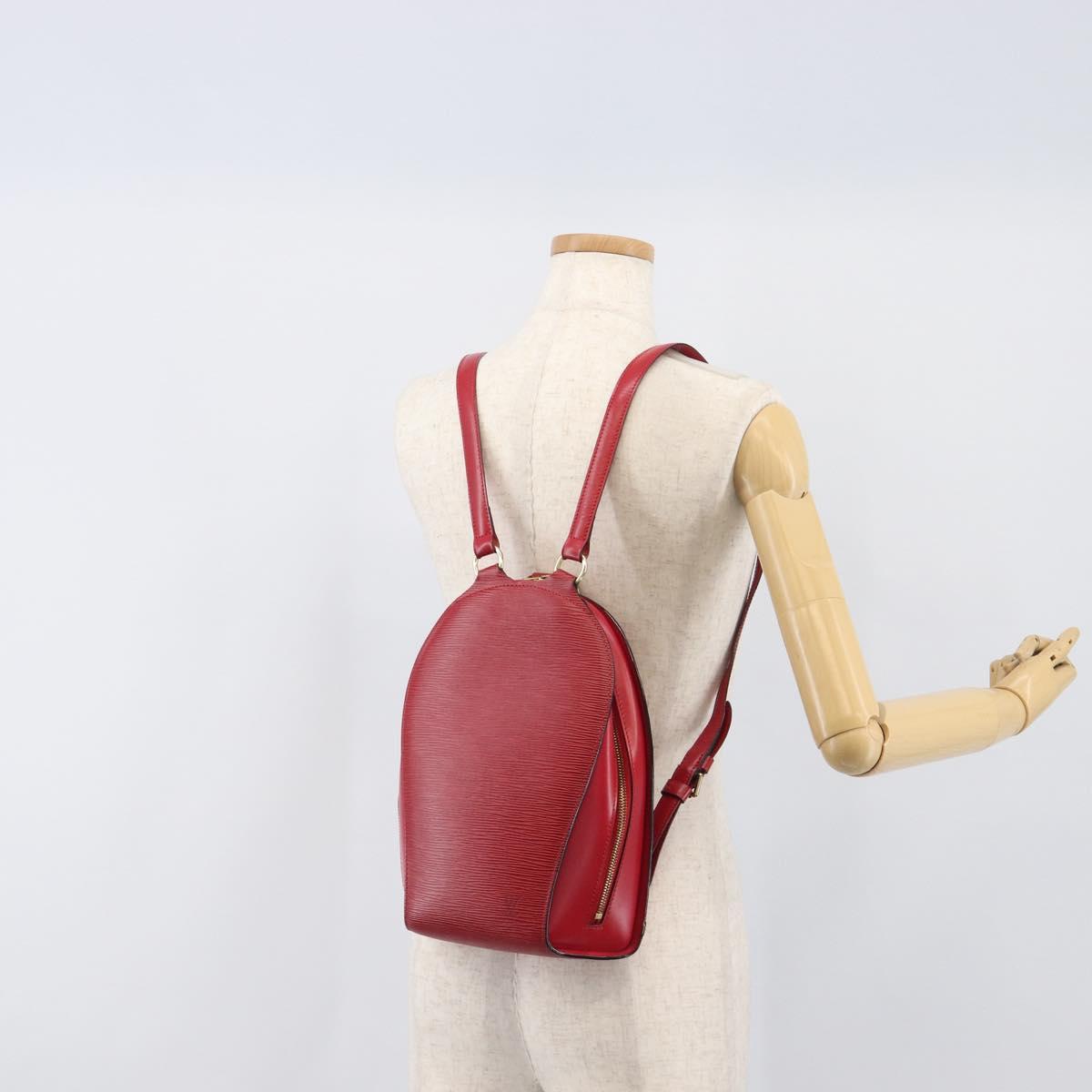 LOUIS VUITTON Epi Mabillon Backpack Castilian Red M52237 LV Auth 199196A