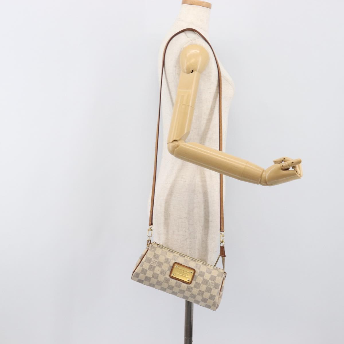 LOUIS VUITTON Damier Azur Eva Shoulder Bag 2way N55214 LV Auth 199205
