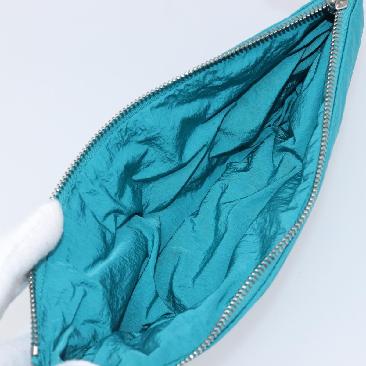 BOTTEGA VENETA MAXI INTRECCIATO Cassette Bag Nylon Turquoise Blue Auth 199207V