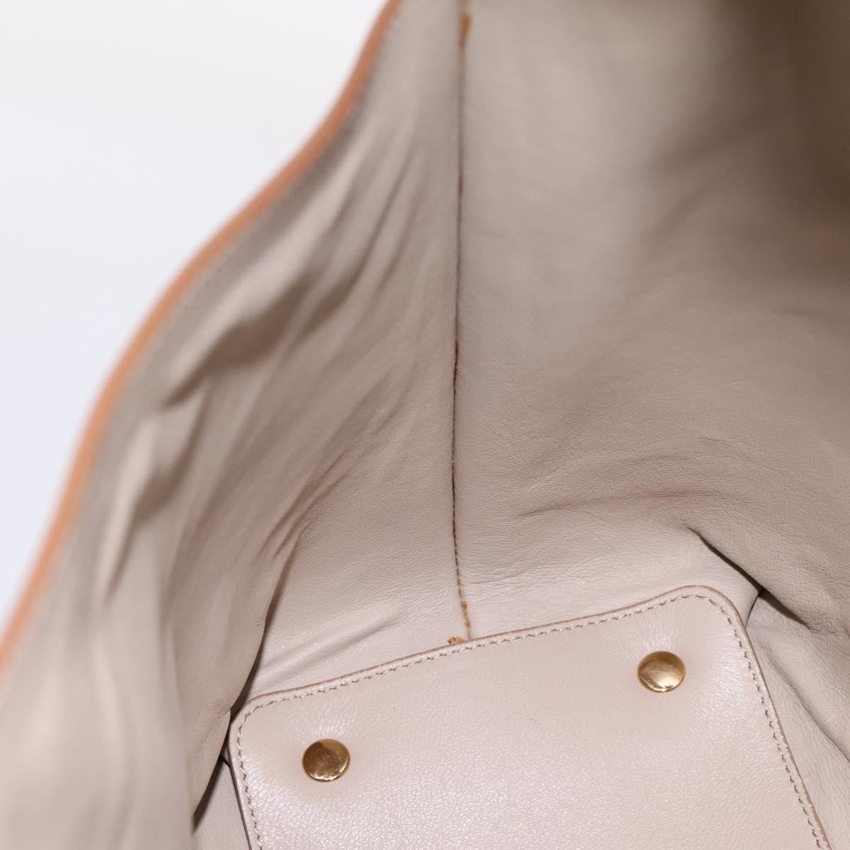Salvatore Ferragamo Gancini Tote Bag Leather Pink Gold Auth 199216V