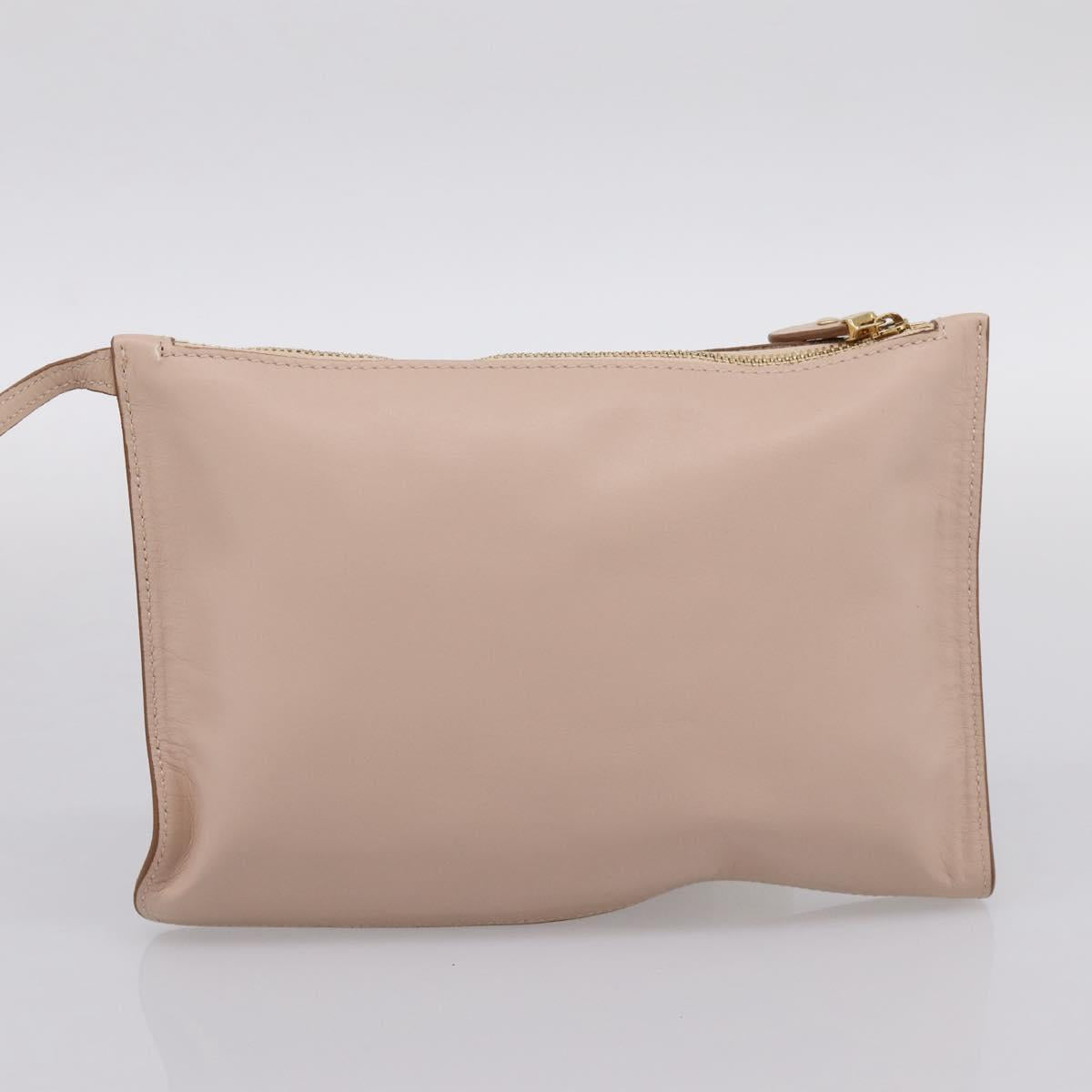 Salvatore Ferragamo Gancini Tote Bag Leather Pink Gold Auth 199216V