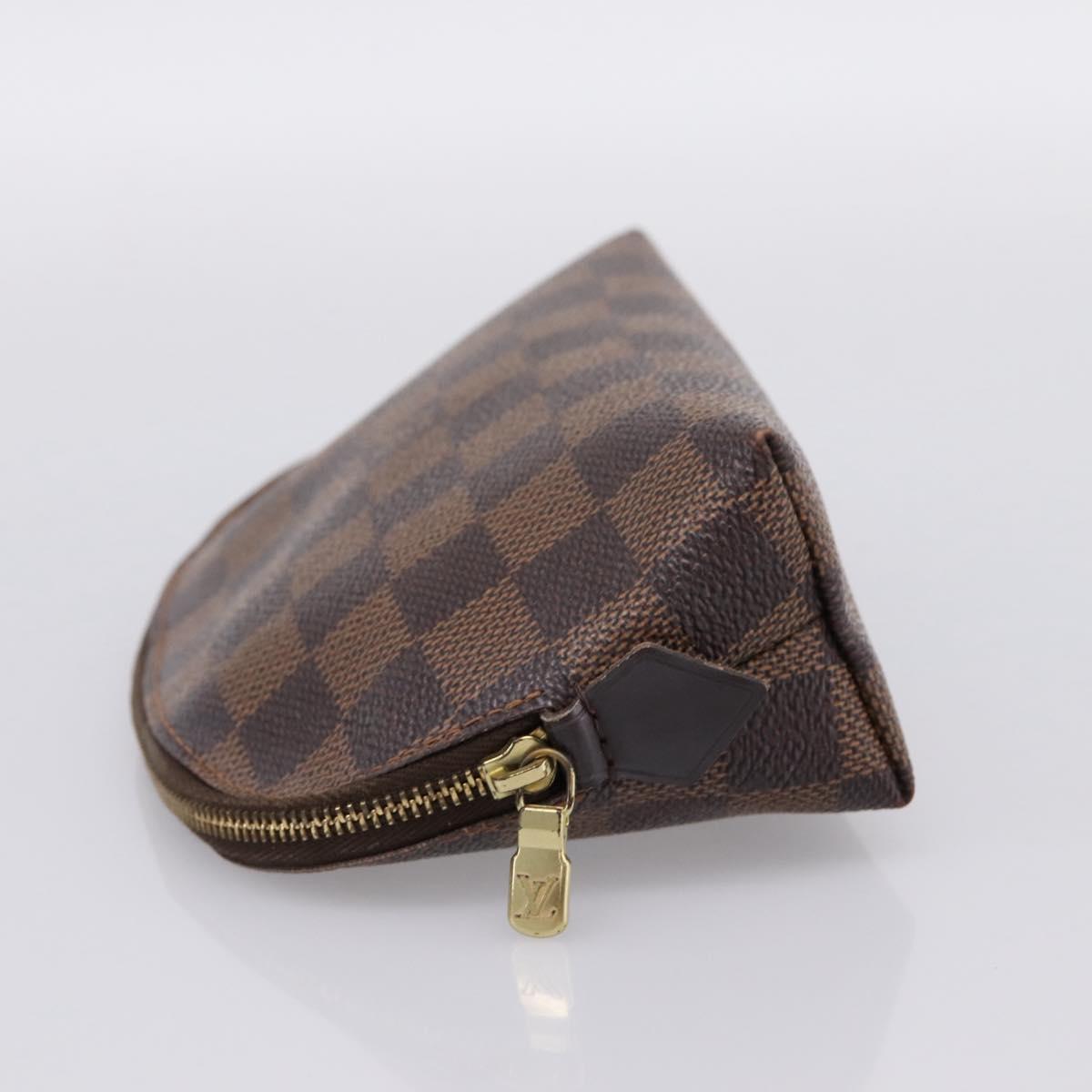 LOUIS VUITTON Damier Ebene Pochette Cosmetic PM Pouch N47516 LV Auth 199227