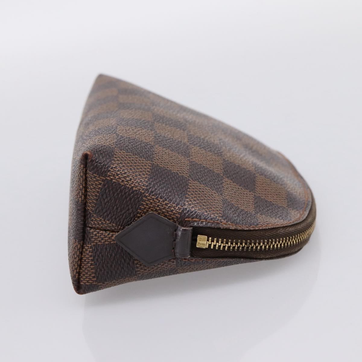LOUIS VUITTON Damier Ebene Pochette Cosmetic PM Pouch N47516 LV Auth 199227