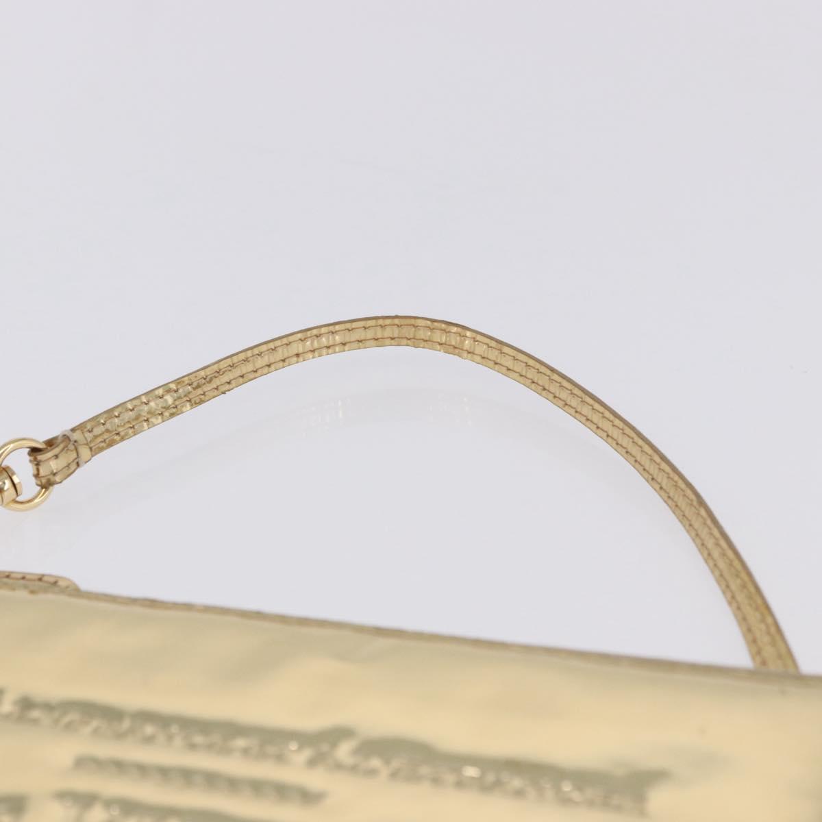LOUIS VUITTON Monogram Miroir Pochette Plat Pouch Gold LV Auth 199233V