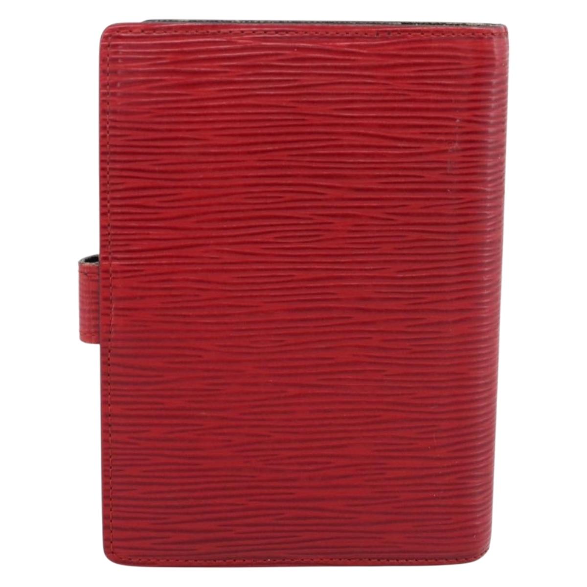 LOUIS VUITTON Epi Agenda PM Day Planner Cover Red R20057 LV Auth 199234