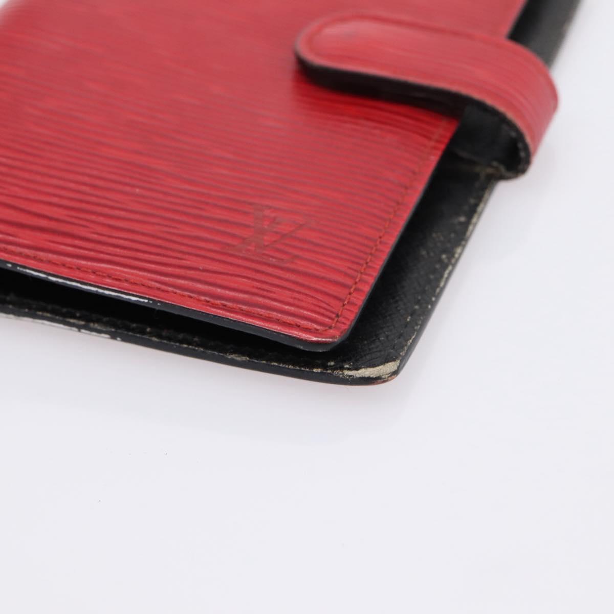 LOUIS VUITTON Epi Agenda PM Day Planner Cover Red R20057 LV Auth 199234