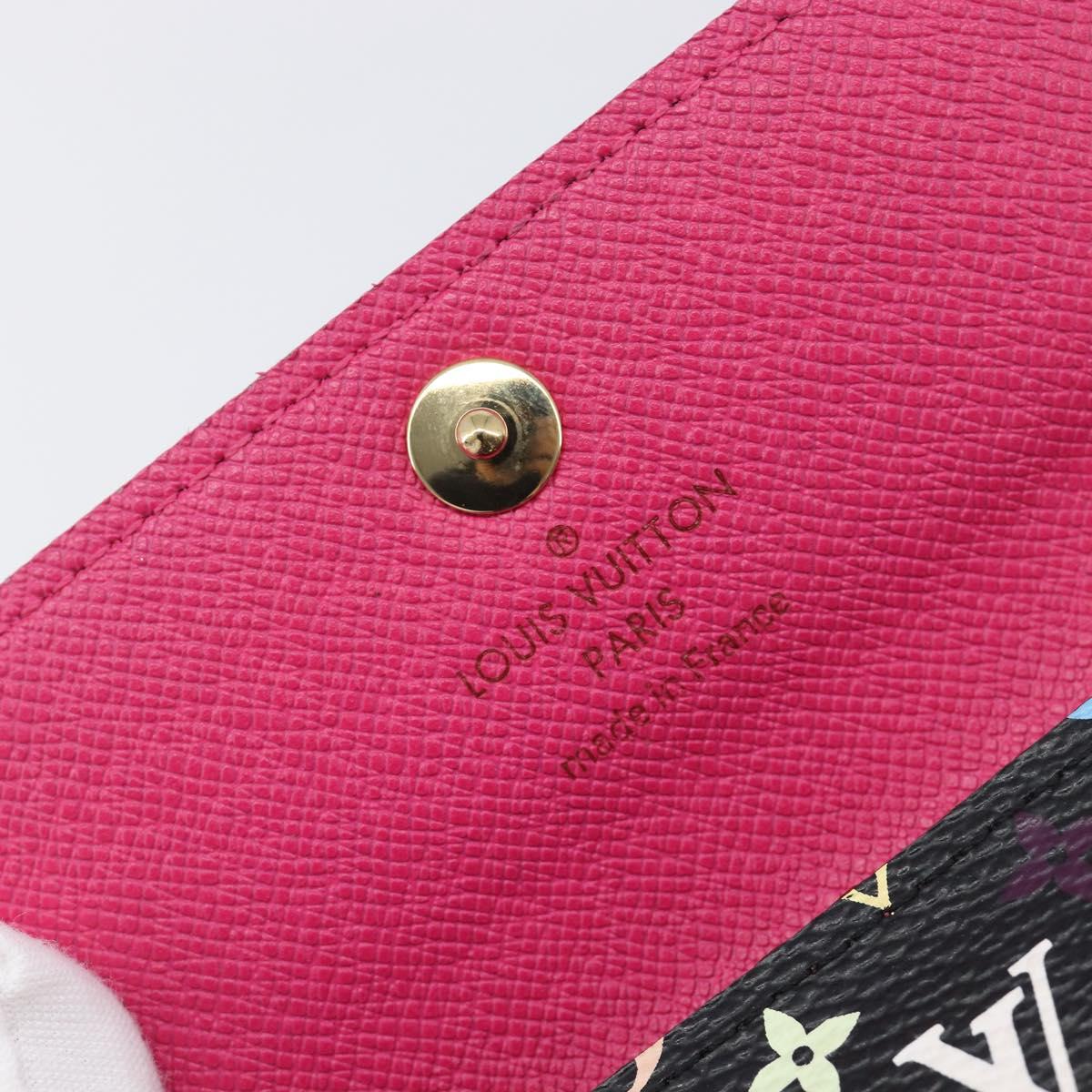 LOUIS VUITTON Monogram Multicolor Multicles 4 Key Case Black M93732 Auth 199235A