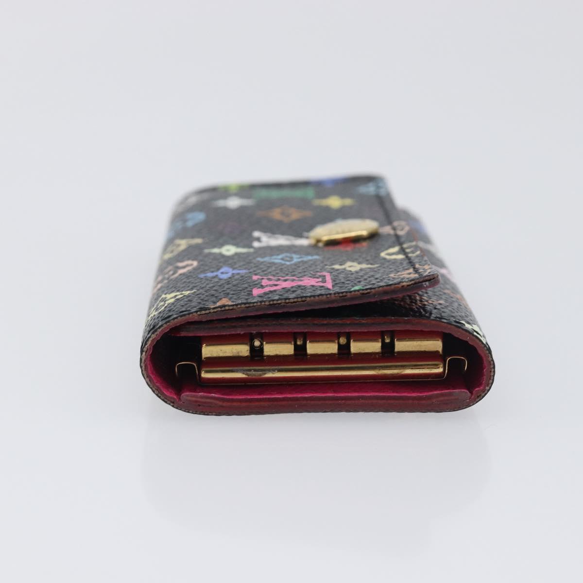 LOUIS VUITTON Monogram Multicolor Multicles 4 Key Case Black M93732 Auth 199235A