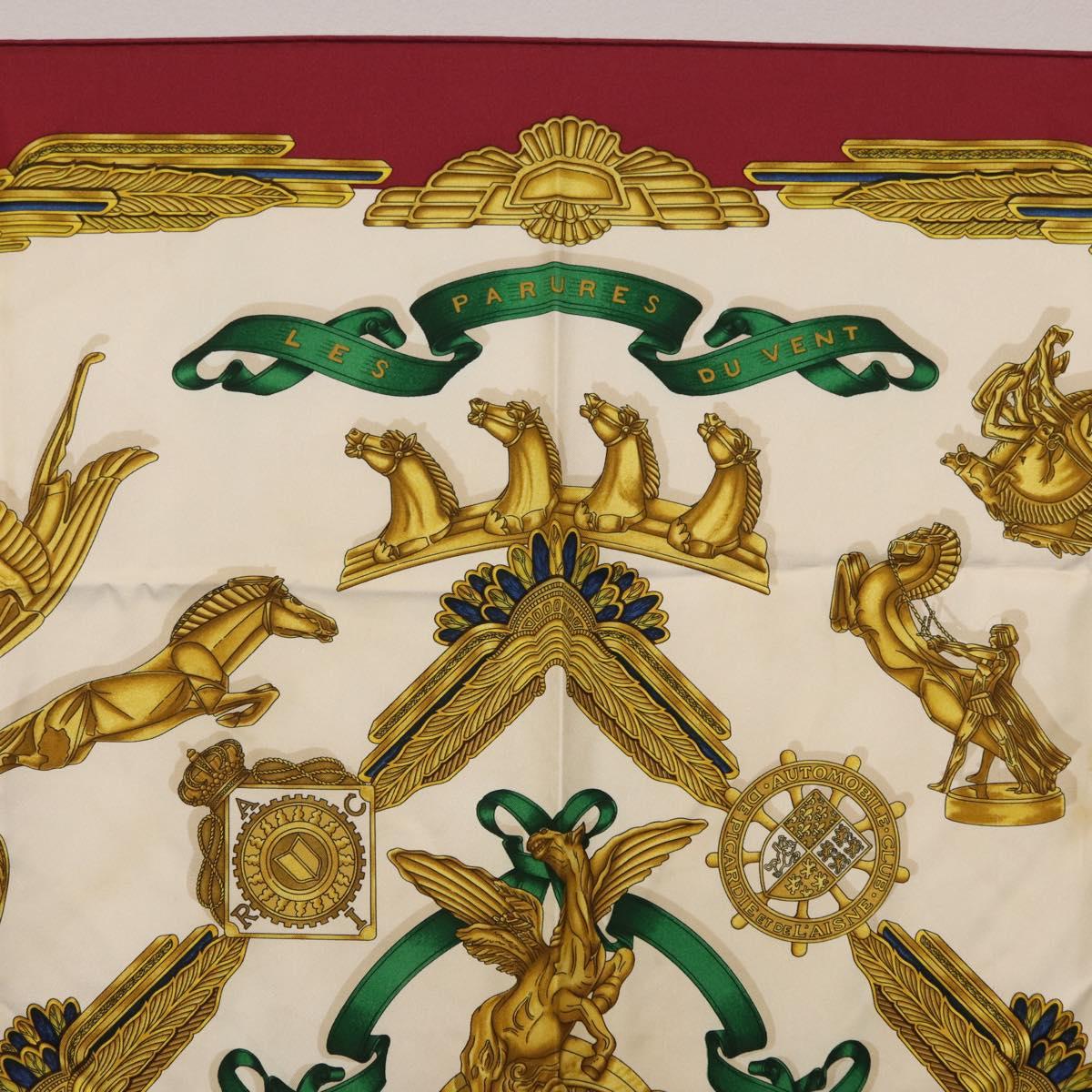 HERMES Carre 90 Scarf Silk Bordeaux Auth 199240