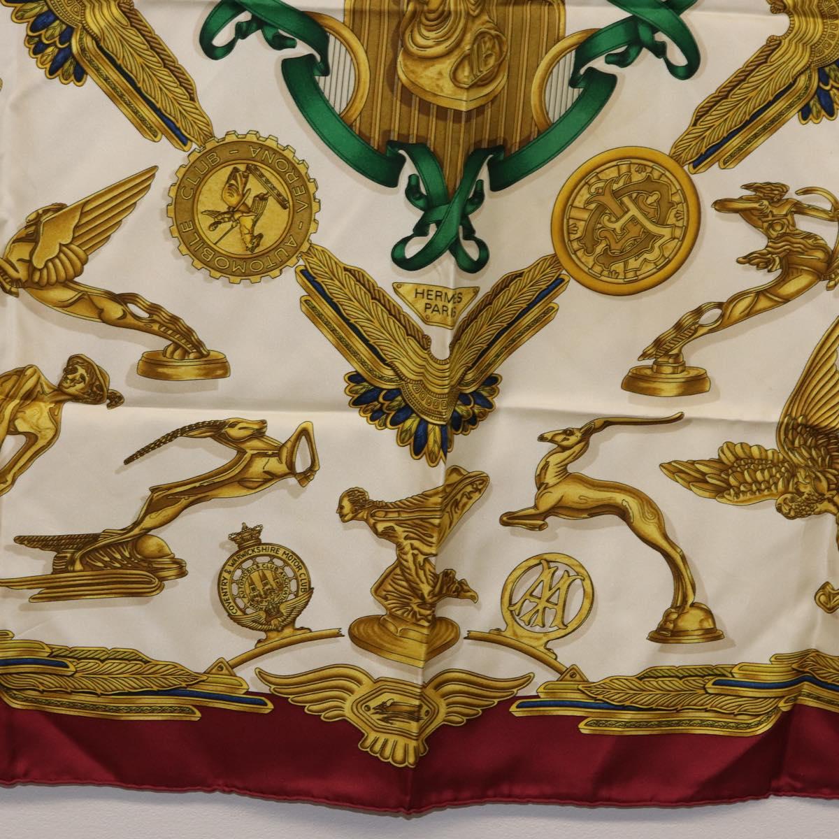 HERMES Carre 90 Scarf Silk Bordeaux Auth 199240
