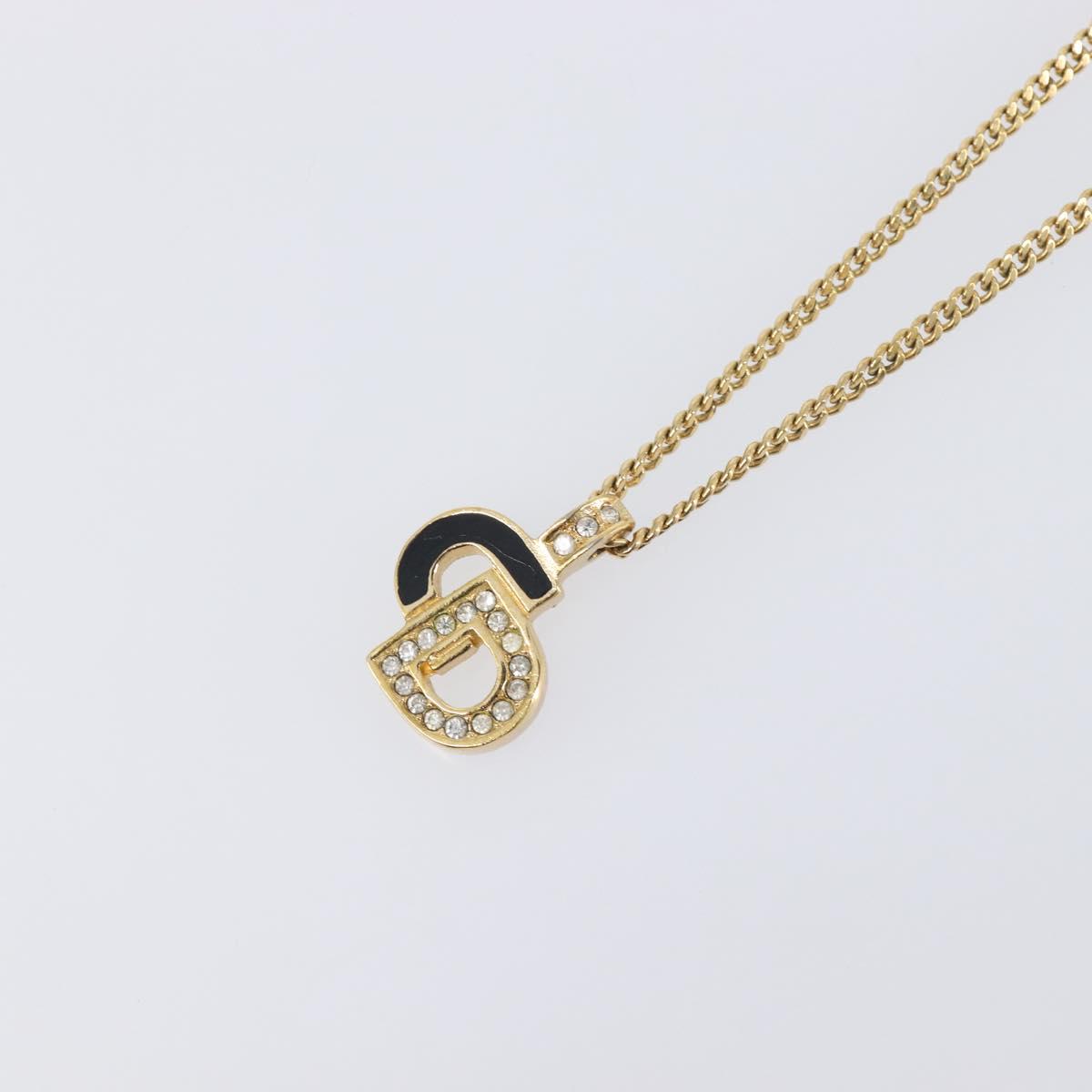 Christian Dior Necklace metal Gold Tone Auth 199288M