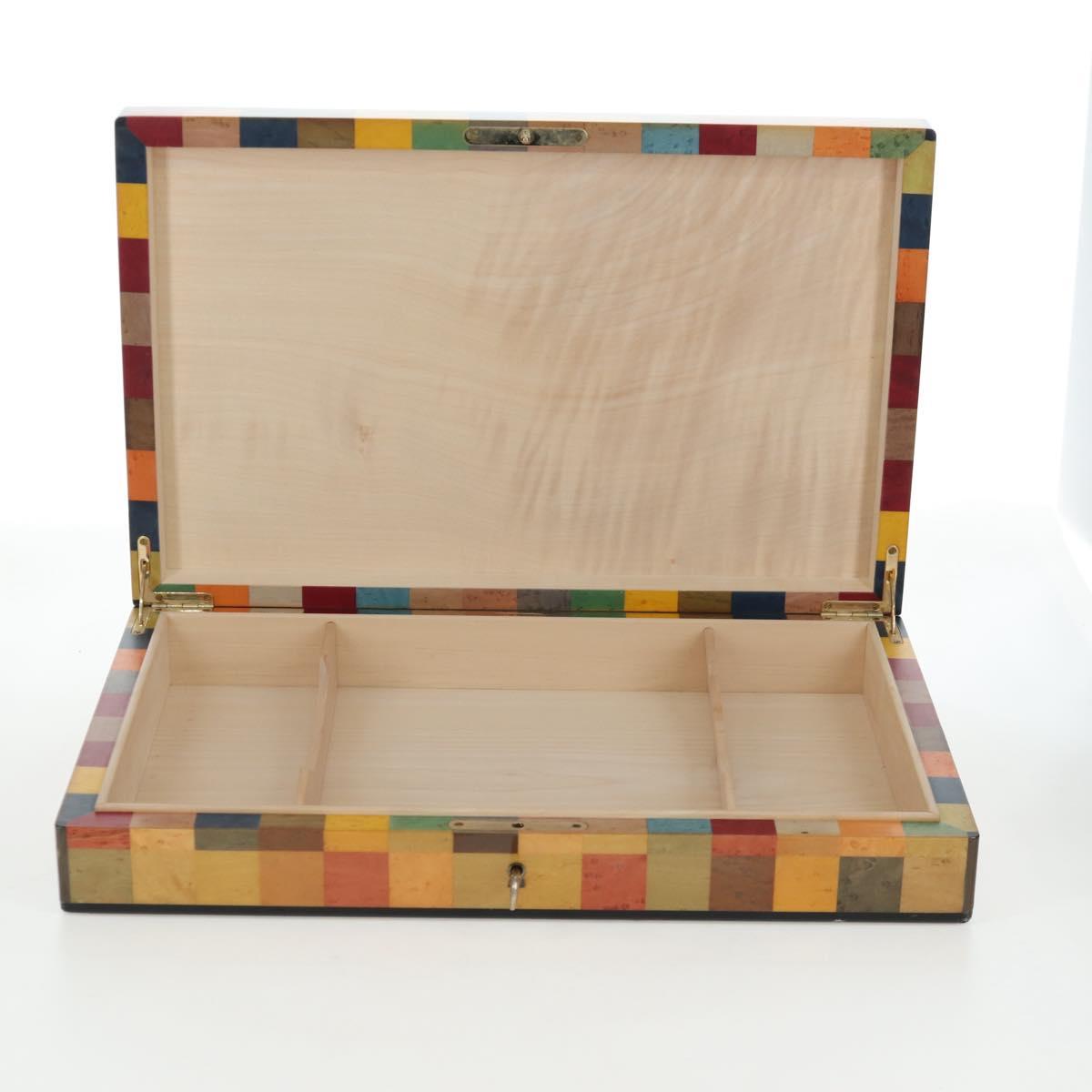 HERMES Interior Box Object Wood Multicolor Auth 199307SM