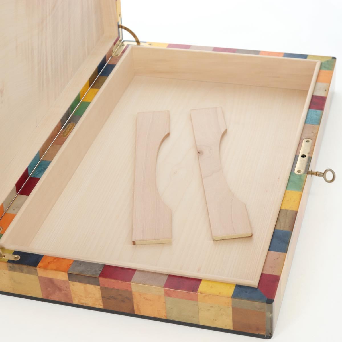 HERMES Interior Box Object Wood Multicolor Auth 199307SM