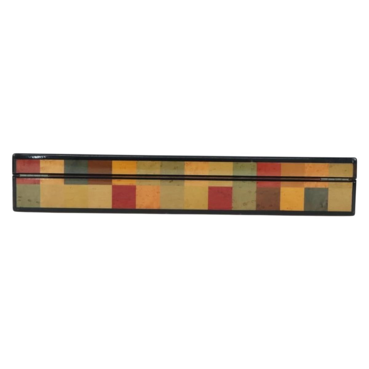 HERMES Interior Box Object Wood Multicolor Auth 199307SM