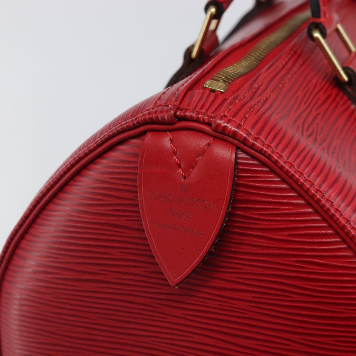 LOUIS VUITTON Epi Speedy 25 Hand Bag Castilian Red M43017 LV Auth 199331V