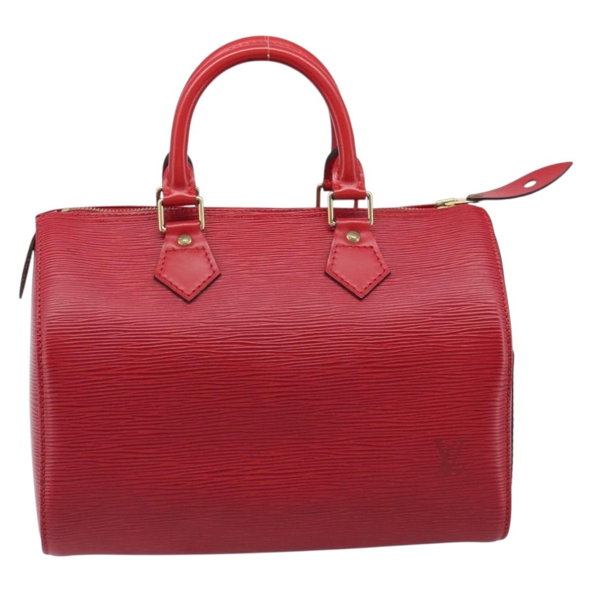 LOUIS VUITTON Epi Speedy 25 Hand Bag Castilian Red M43017 LV Auth 199331V