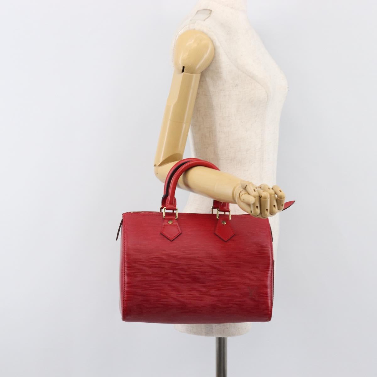 LOUIS VUITTON Epi Speedy 25 Hand Bag Castilian Red M43017 LV Auth 199331V