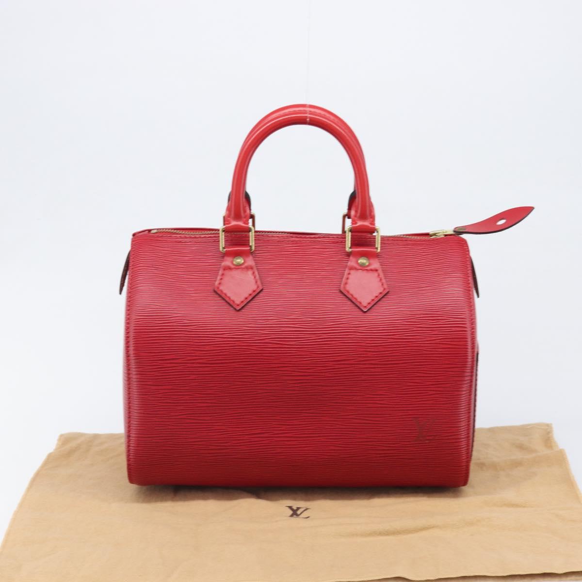LOUIS VUITTON Epi Speedy 25 Hand Bag Castilian Red M43017 LV Auth 199331V