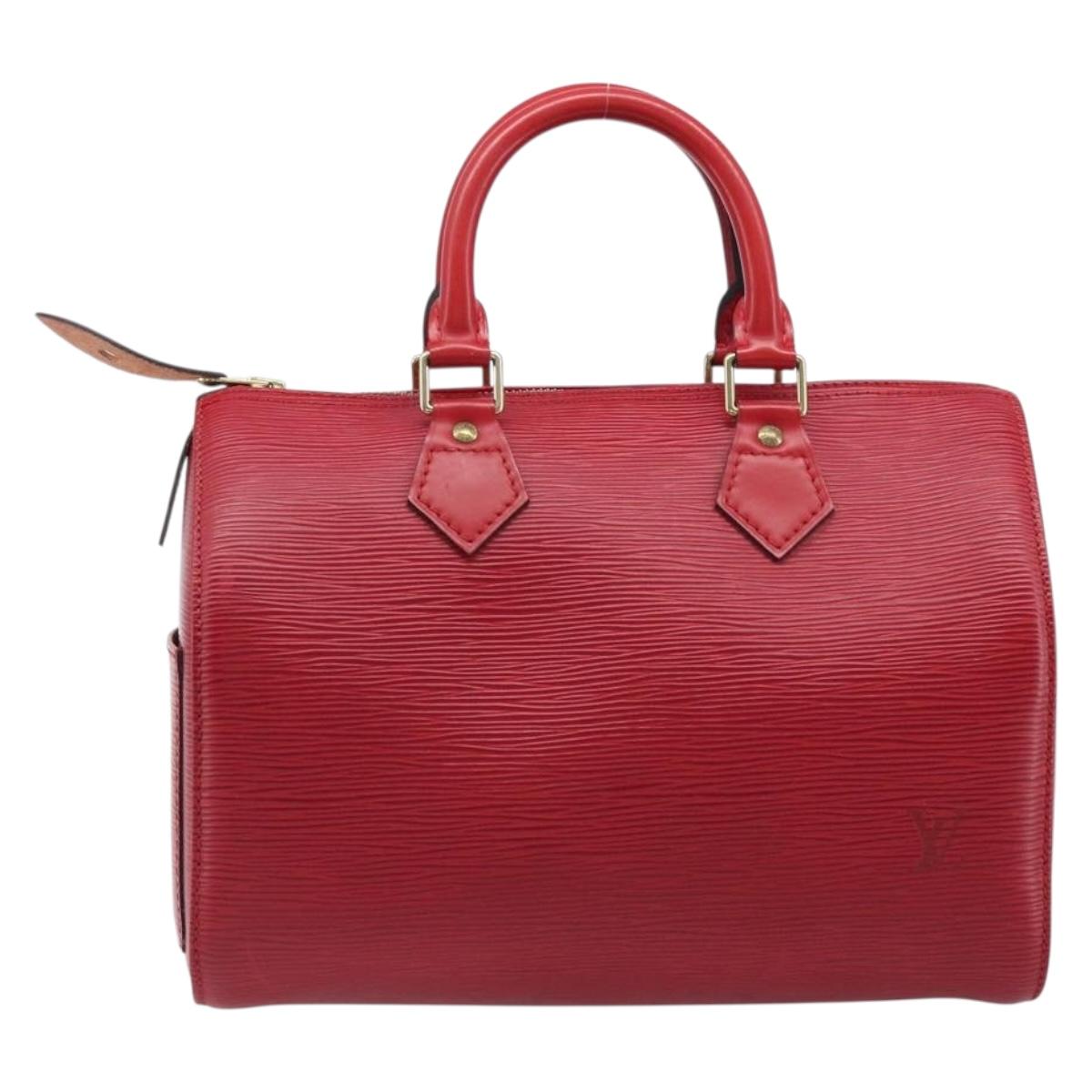 LOUIS VUITTON Epi Speedy 25 Hand Bag Castilian Red M43017 LV Auth 199331V
