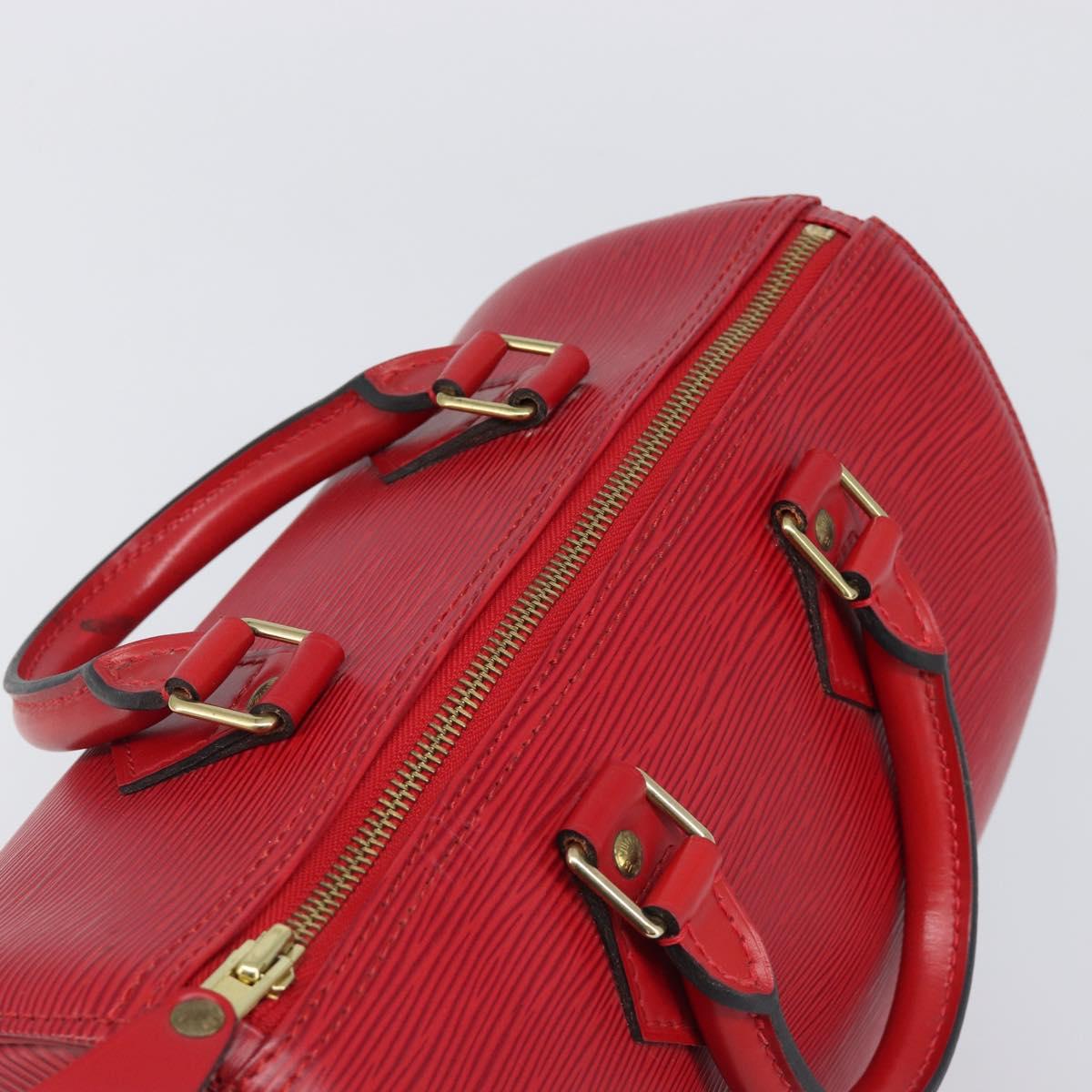LOUIS VUITTON Epi Speedy 25 Hand Bag Castilian Red M43017 LV Auth 199331V