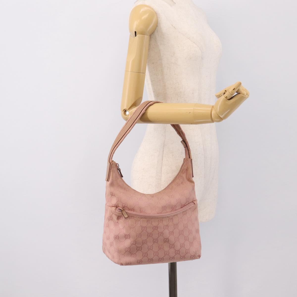 GUCCI GG Canvas Shoulder Bag Pink 001 3386 Auth 199334