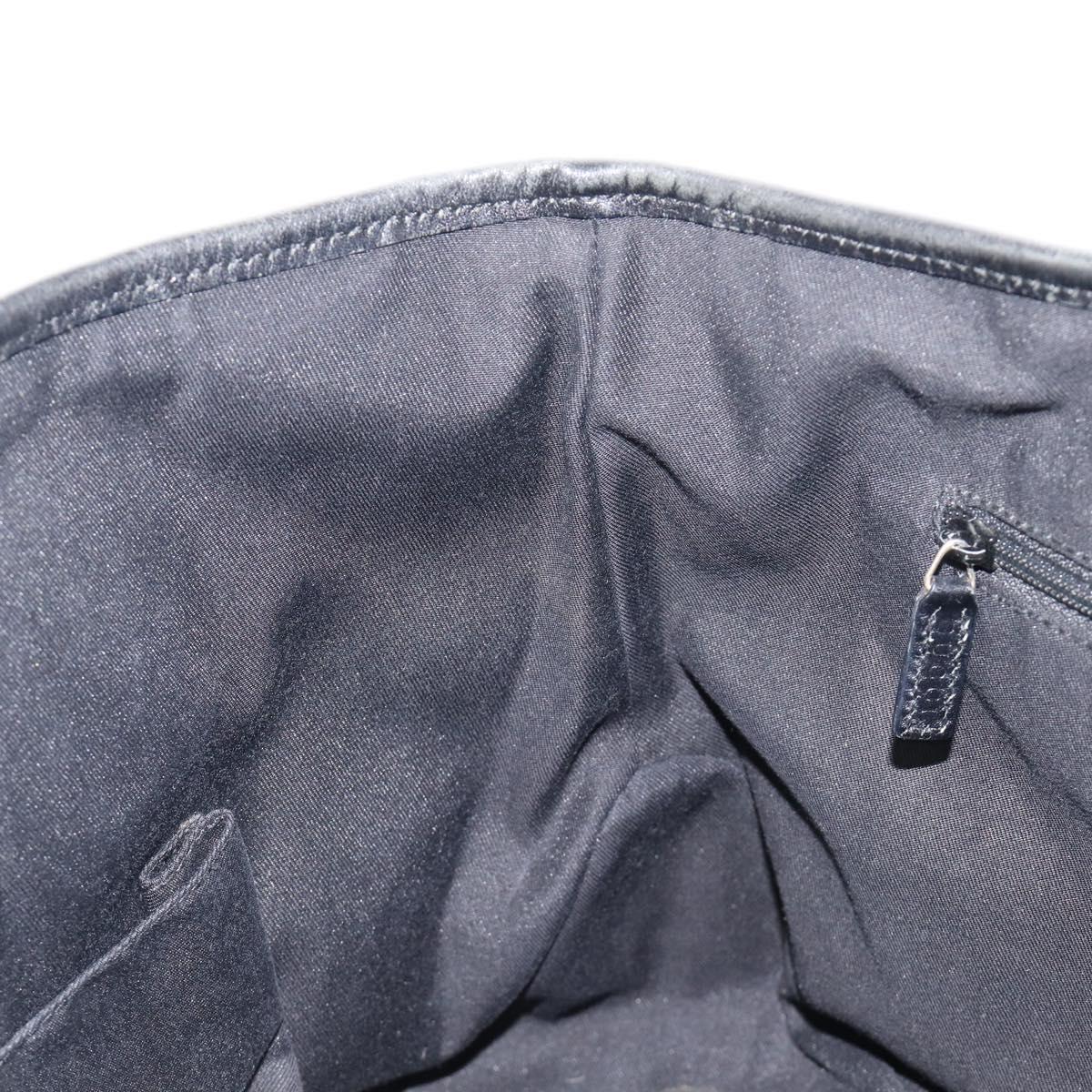 GUCCI GG Hand Bag Suede Black Gold Tone 161717 Auth 199335A