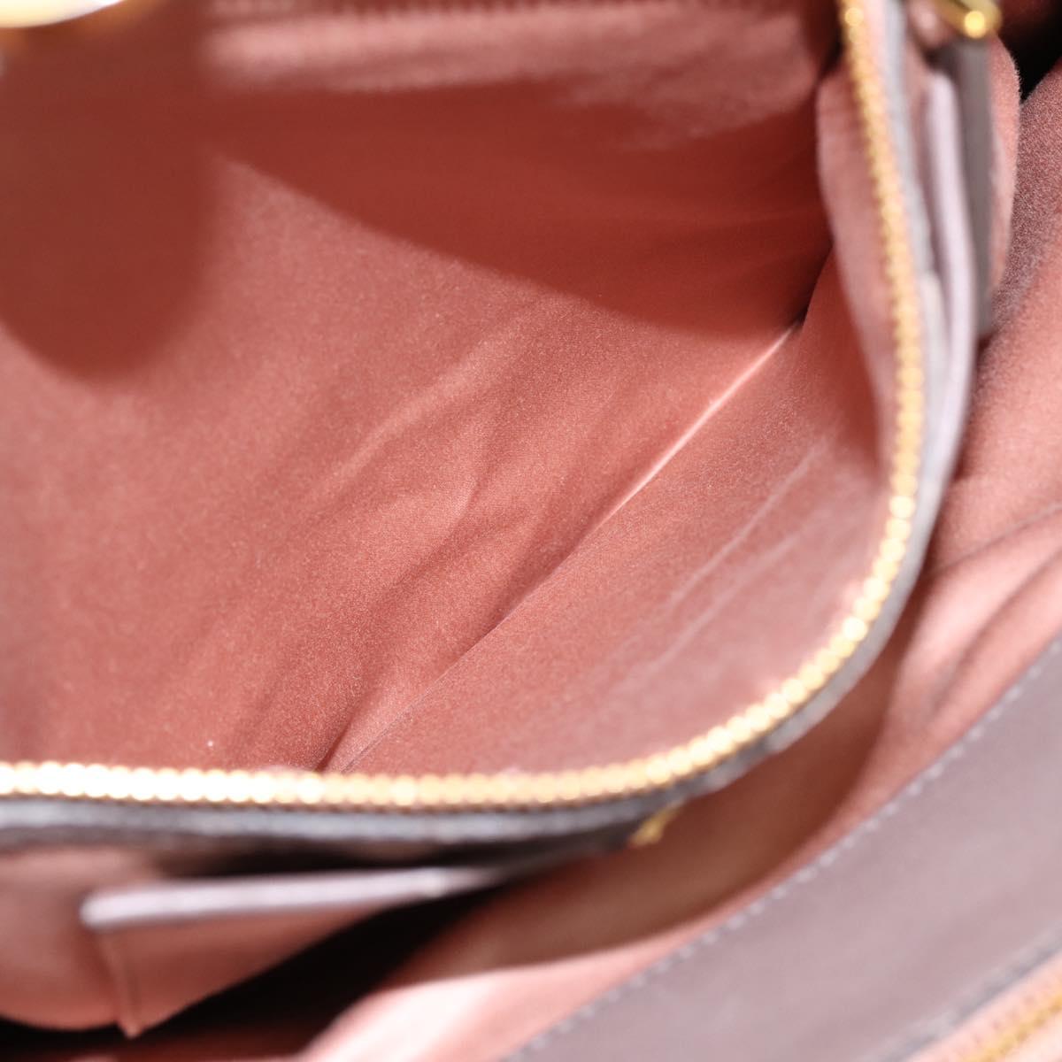 Miu Miu Matelasse Hand Bag Leather 2way Gray Gold Tone Auth 199342A
