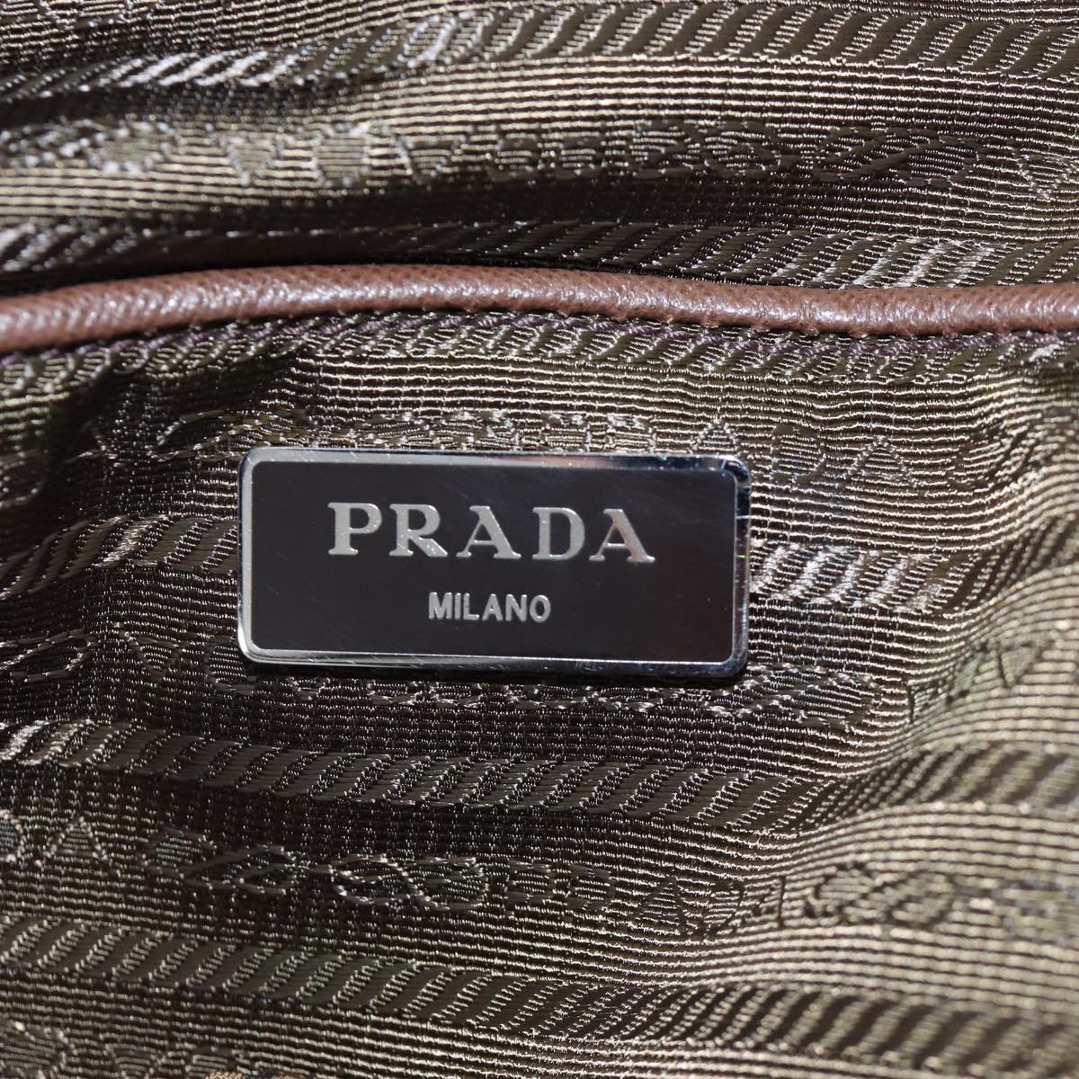 PRADA Backpack Nylon Pink Brown Auth 199345V