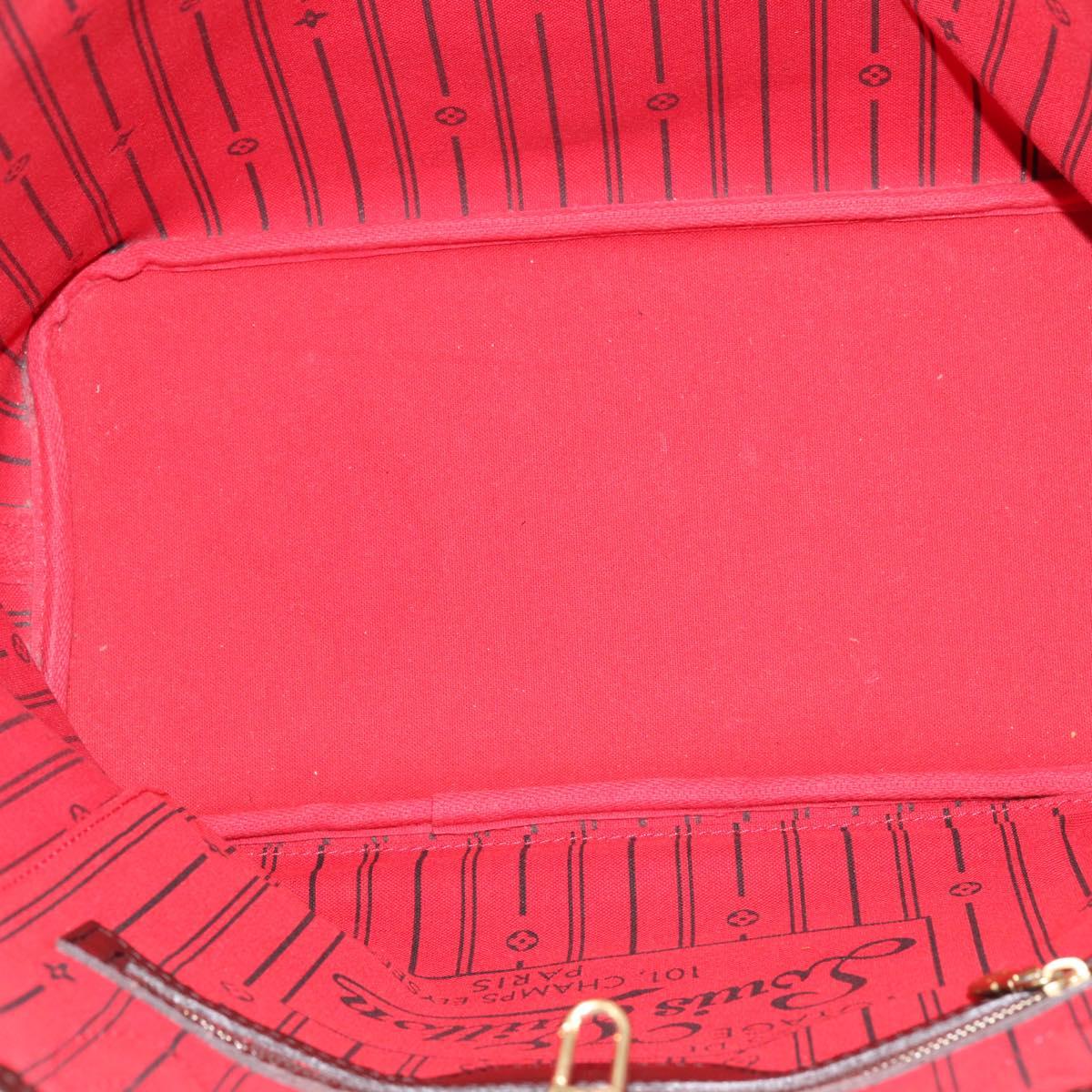 LOUIS VUITTON Damier Ebene Neverfull MM Tote Bag N51105 LV Auth 199361V