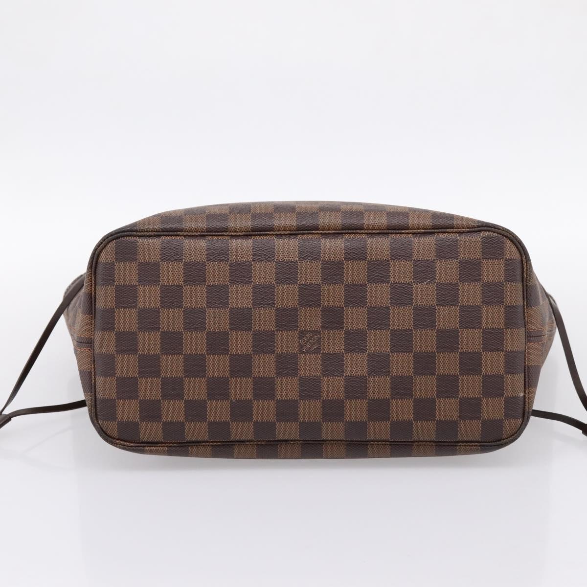 LOUIS VUITTON Damier Ebene Neverfull MM Tote Bag N51105 LV Auth 199361V