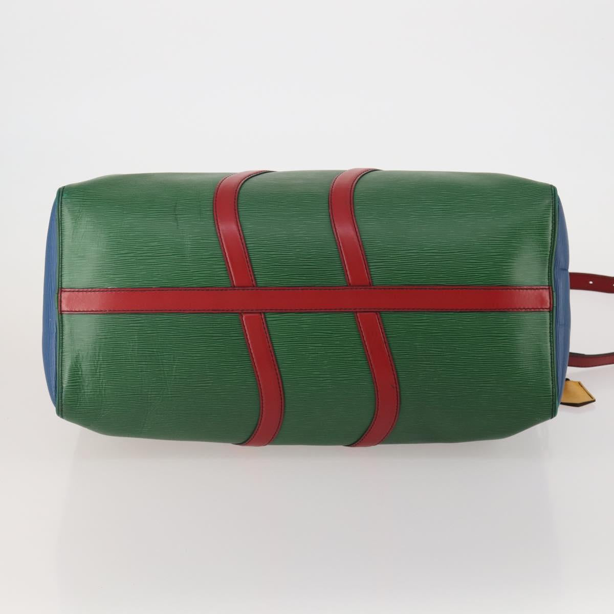 LOUIS VUITTON Epi Keepall Bandouliere 50 Bag Green Red Blue M55571 Auth 199362A