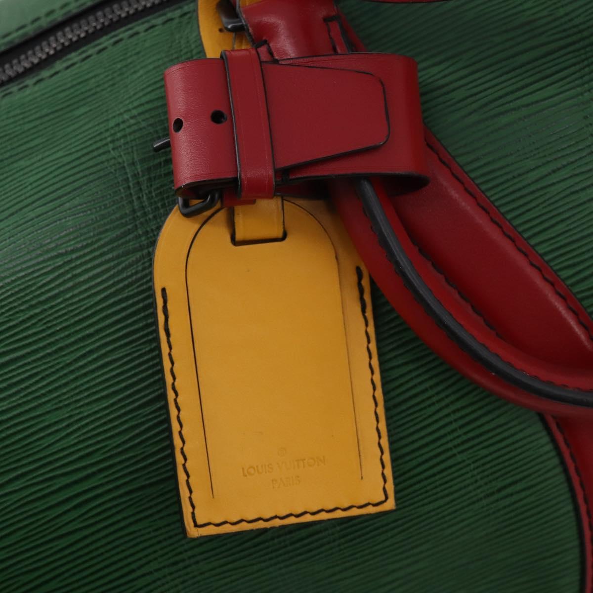 LOUIS VUITTON Epi Keepall Bandouliere 50 Bag Green Red Blue M55571 Auth 199362A