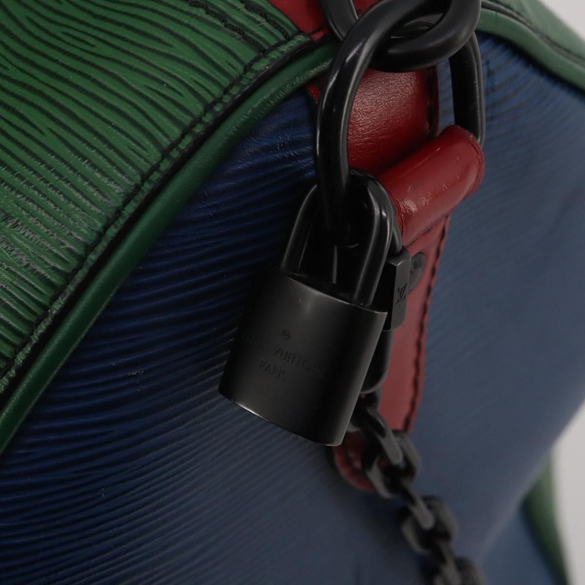 LOUIS VUITTON Epi Keepall Bandouliere 50 Bag Green Red Blue M55571 Auth 199362A