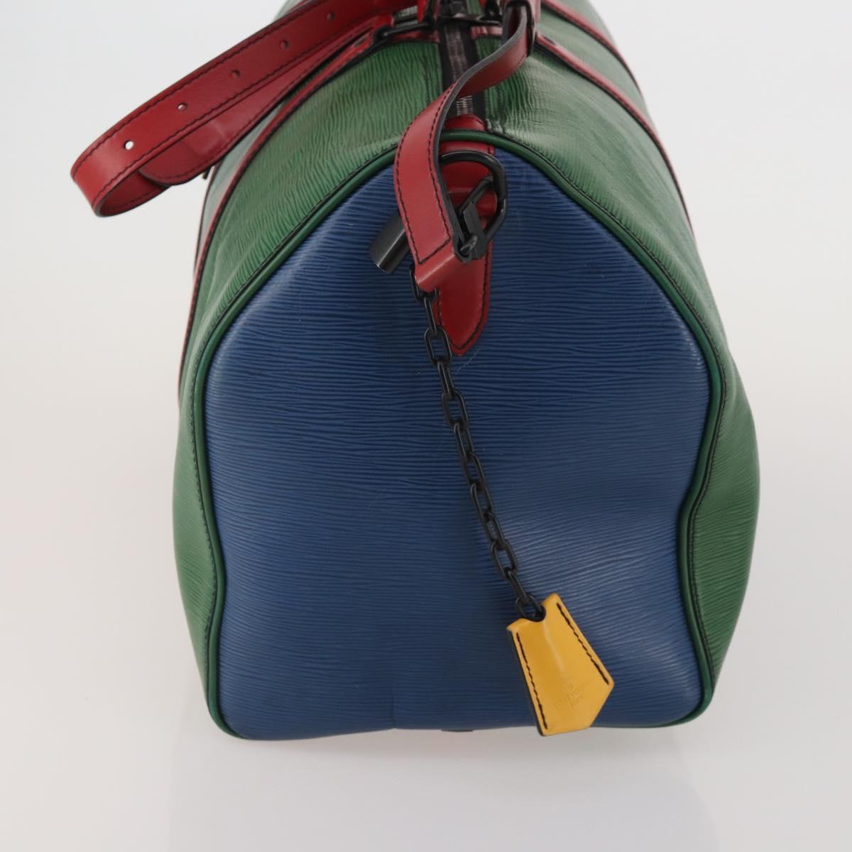 LOUIS VUITTON Epi Keepall Bandouliere 50 Bag Green Red Blue M55571 Auth 199362A