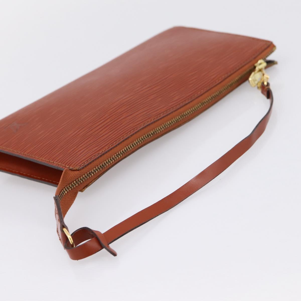 LOUIS VUITTON Epi Pochette Accessoires Pouch Brown M52983 LV Auth 199366