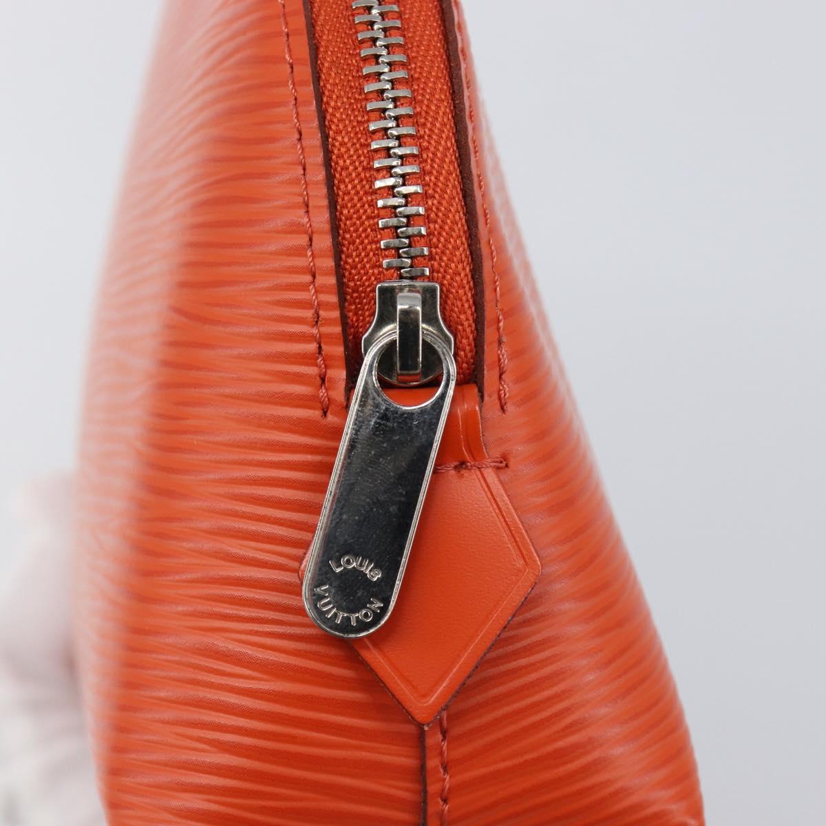 LOUIS VUITTON Epi Pochette Cosmetic PM Pouch Orange M40642 LV Auth 199373V
