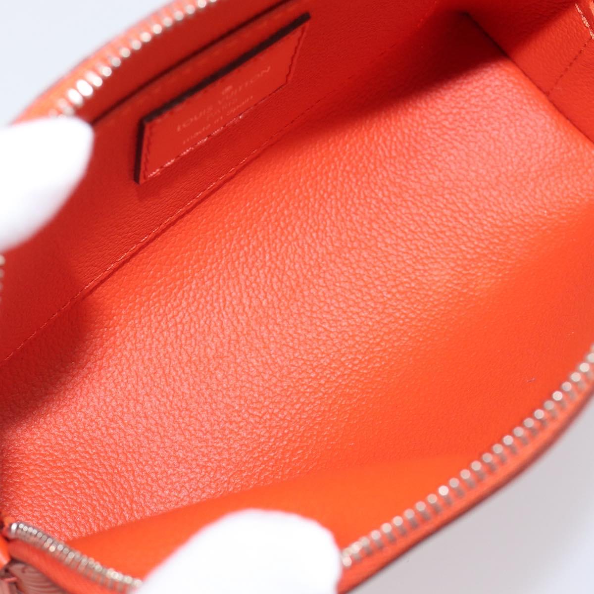 LOUIS VUITTON Epi Pochette Cosmetic PM Pouch Orange M40642 LV Auth 199373V