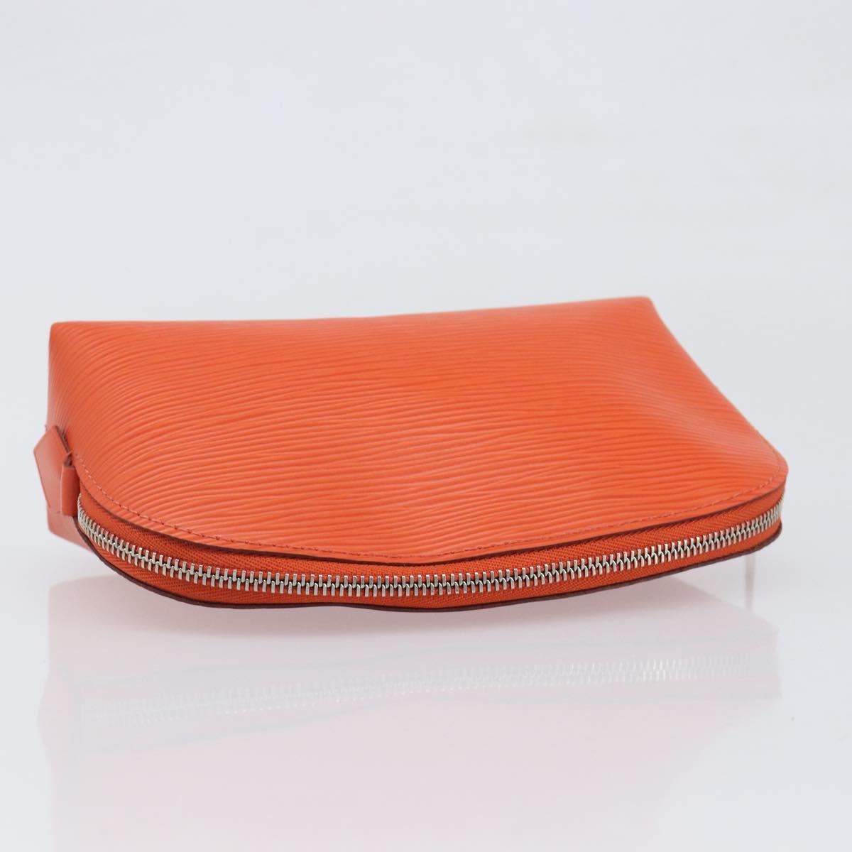 LOUIS VUITTON Epi Pochette Cosmetic PM Pouch Orange M40642 LV Auth 199373V
