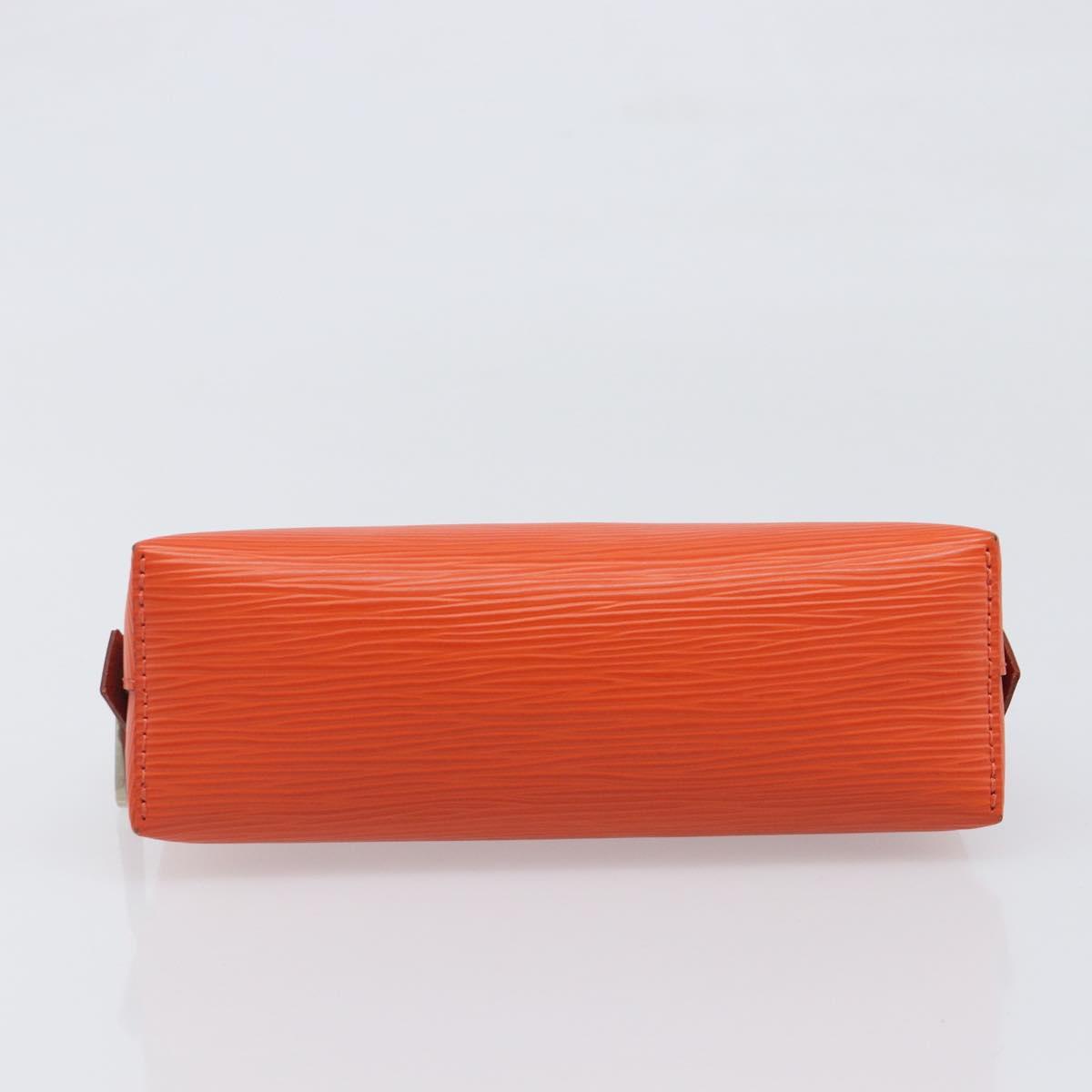 LOUIS VUITTON Epi Pochette Cosmetic PM Pouch Orange M40642 LV Auth 199373V