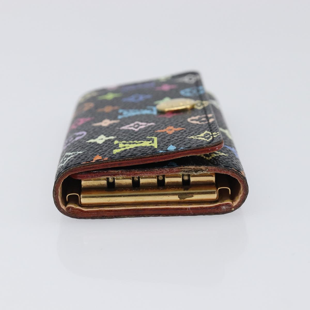 LOUIS VUITTON Monogram Multicolor Multicles 4 Key Case Black M60044 Auth 199374