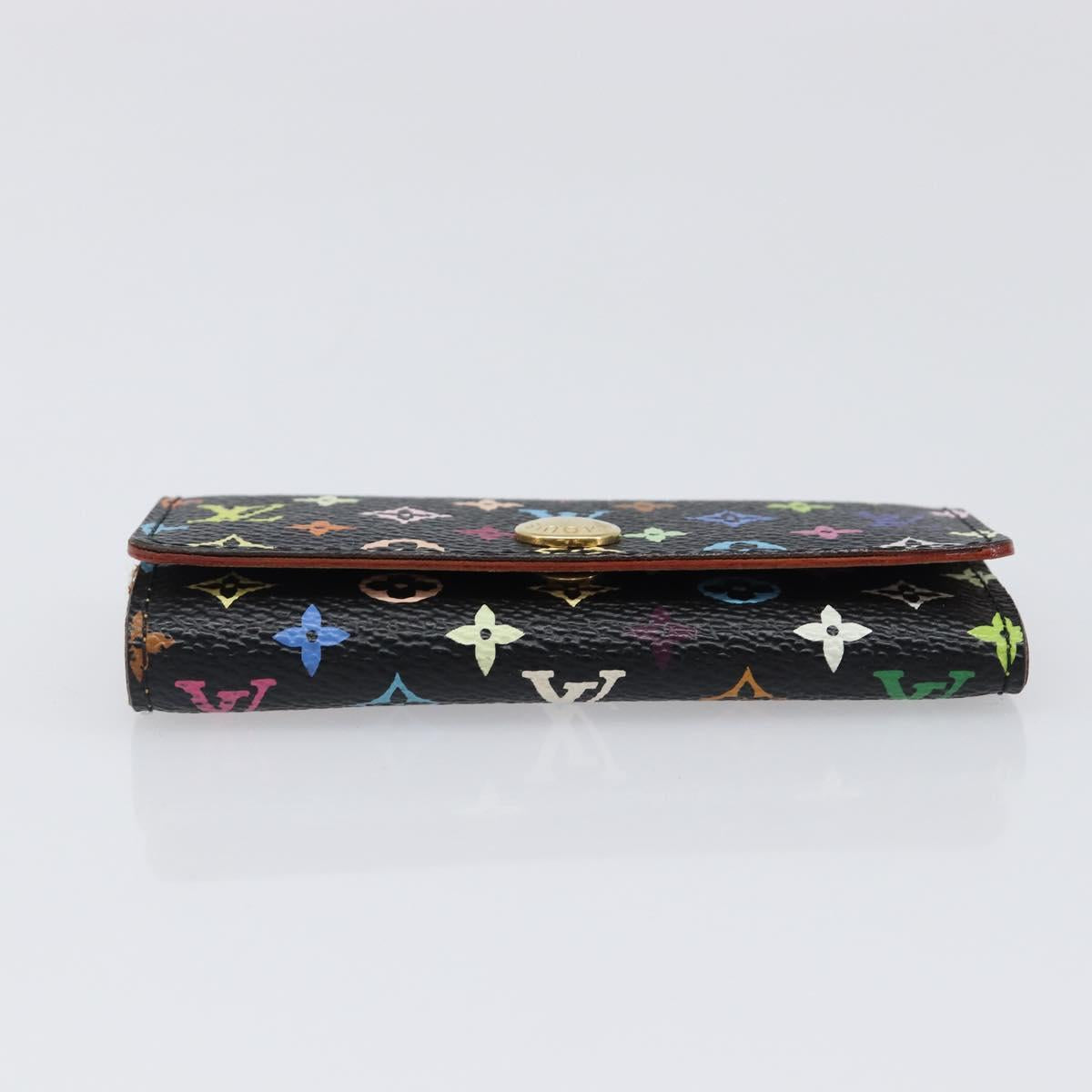 LOUIS VUITTON Monogram Multicolor Multicles 4 Key Case Black M60044 Auth 199374