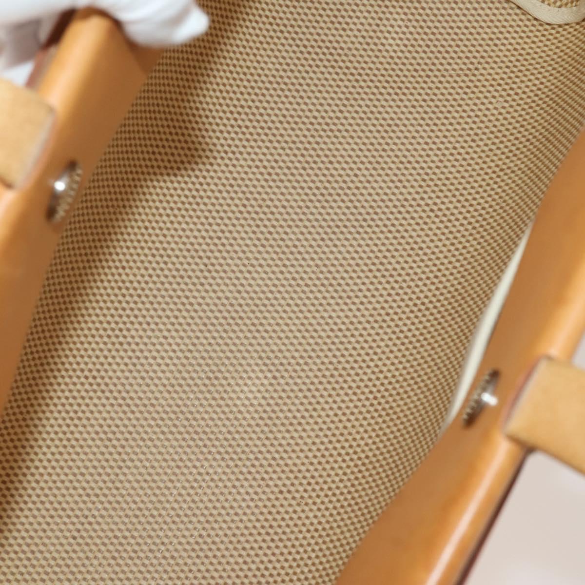 HERMES Herbag Cabas GM Tote Bag Tower Ash Beige Silver Auth 199376A