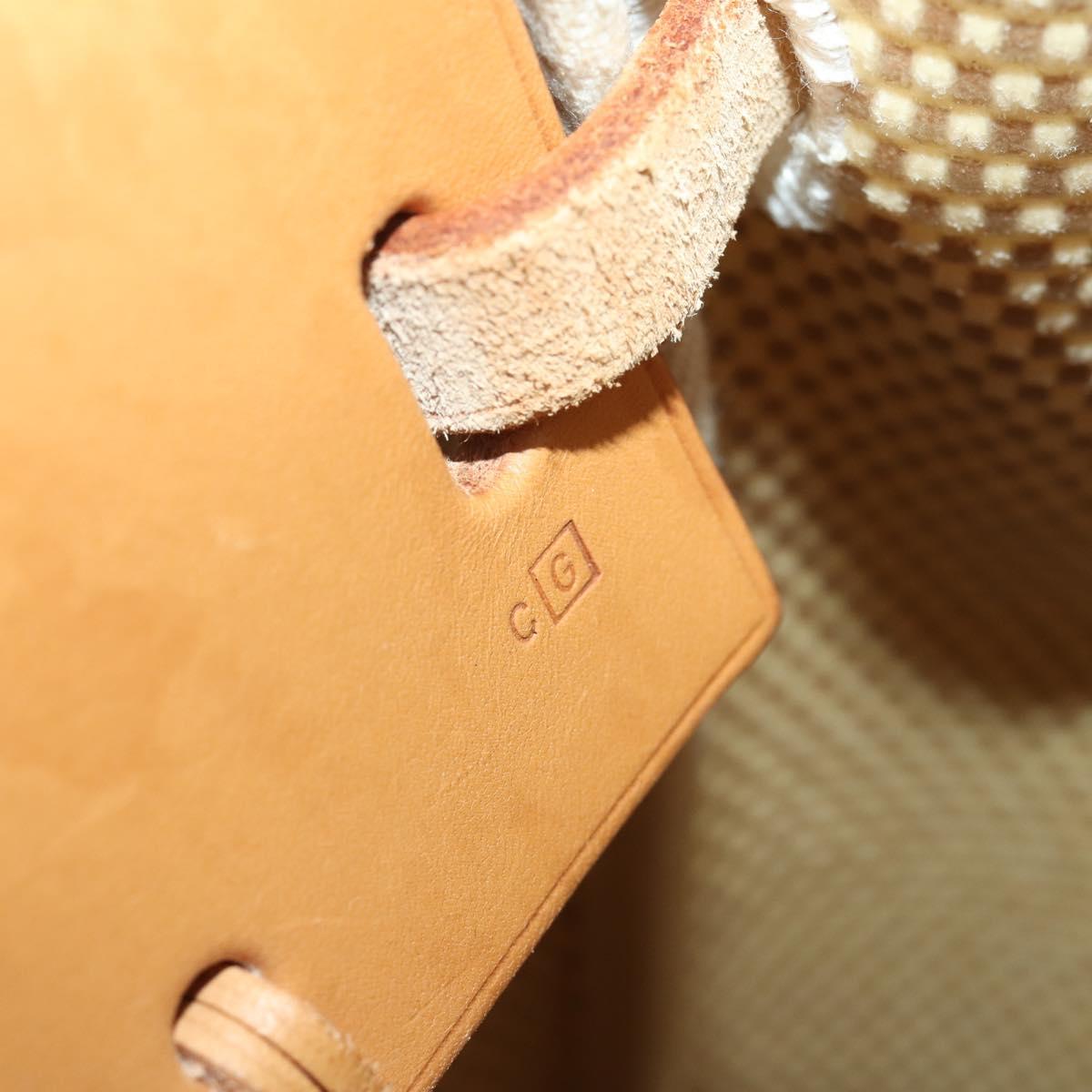 HERMES Herbag Cabas GM Tote Bag Tower Ash Beige Silver Auth 199376A