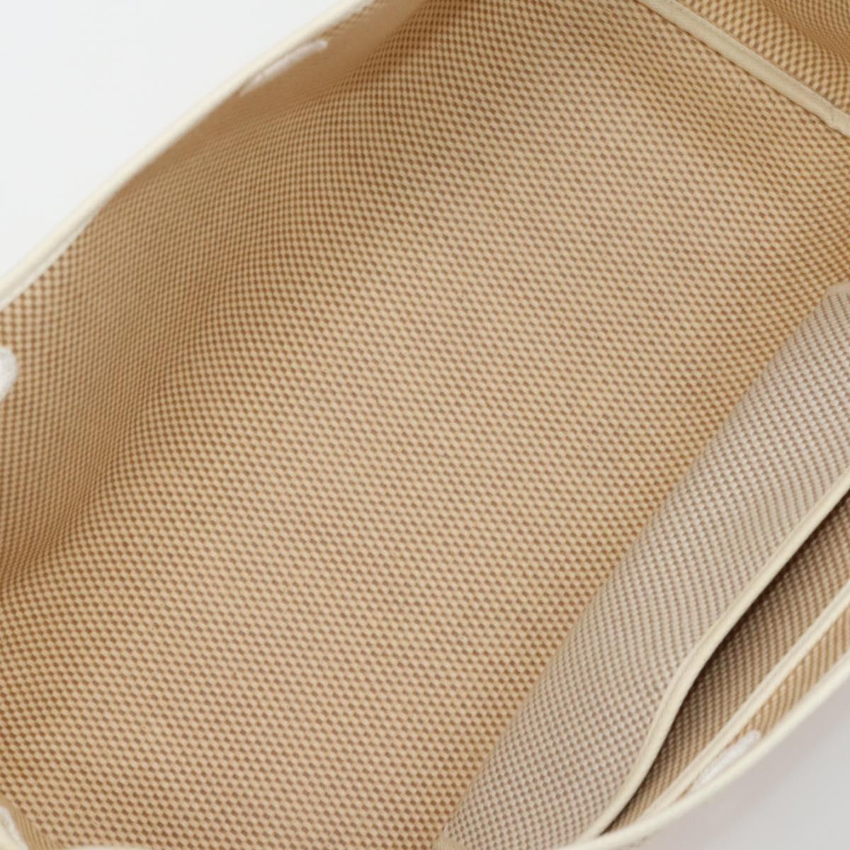 HERMES Herbag Cabas GM Tote Bag Tower Ash Beige Silver Auth 199376A