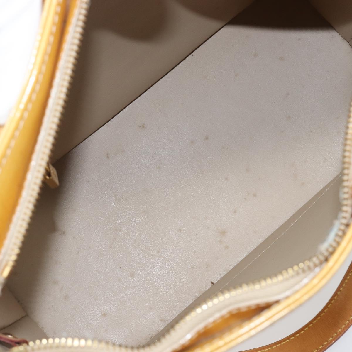 LOUIS VUITTON Monogram Vernis Houston Hand Bag Beige M91004 LV Auth 199381
