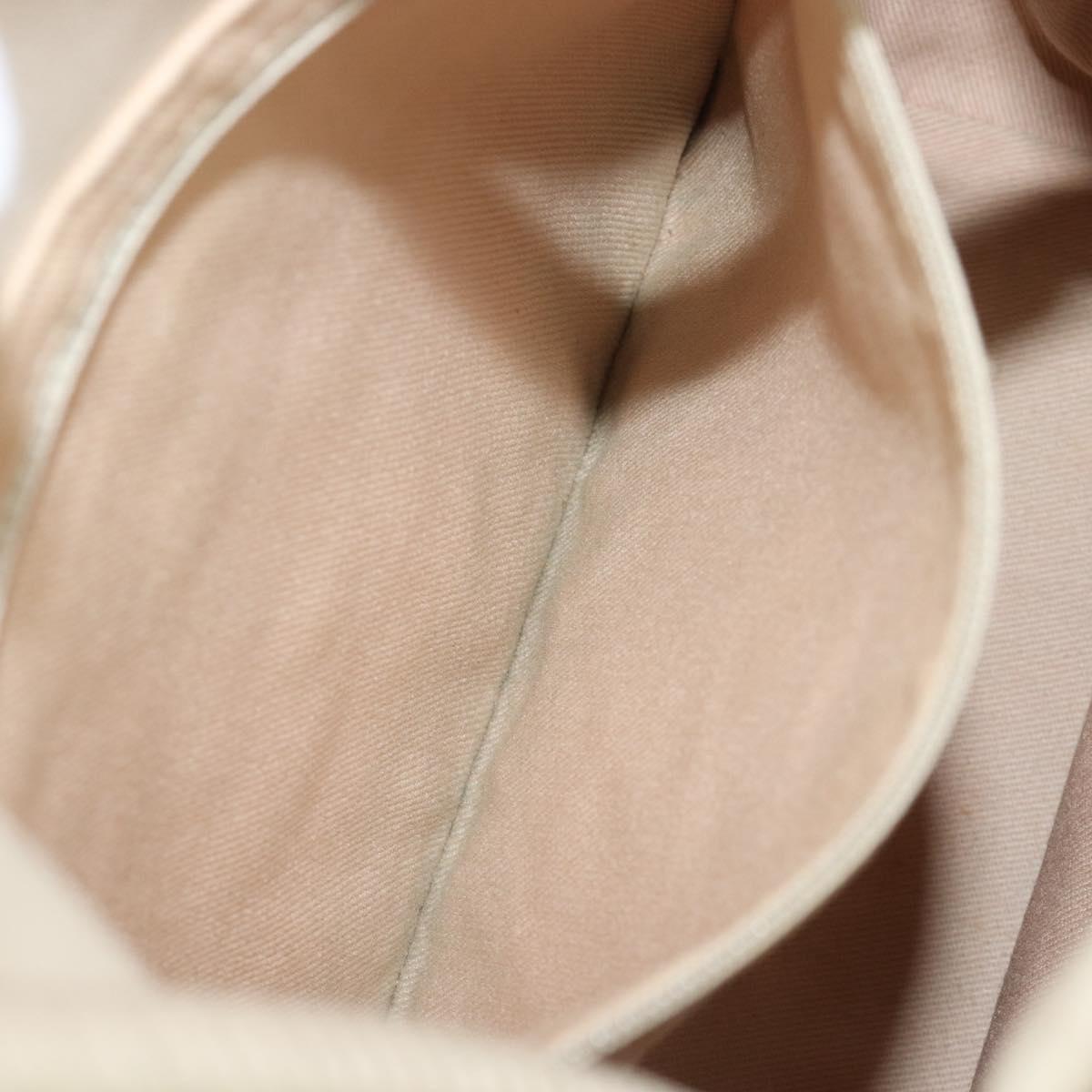 CHANEL Camelia Tote Bag Lamb Skin Beige Gold Tone CC Auth 199382V