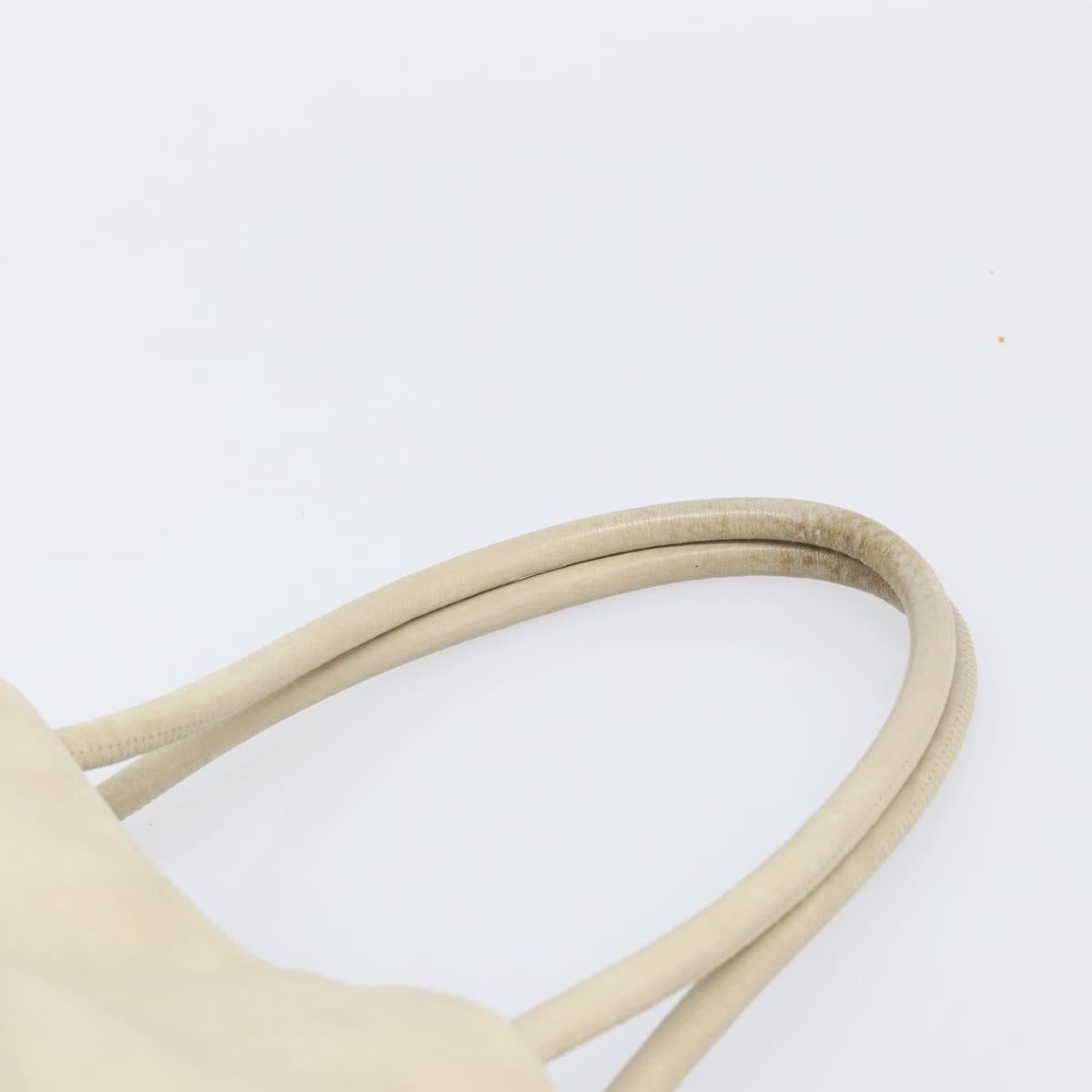 CHANEL Camelia Tote Bag Lamb Skin Beige Gold Tone CC Auth 199382V