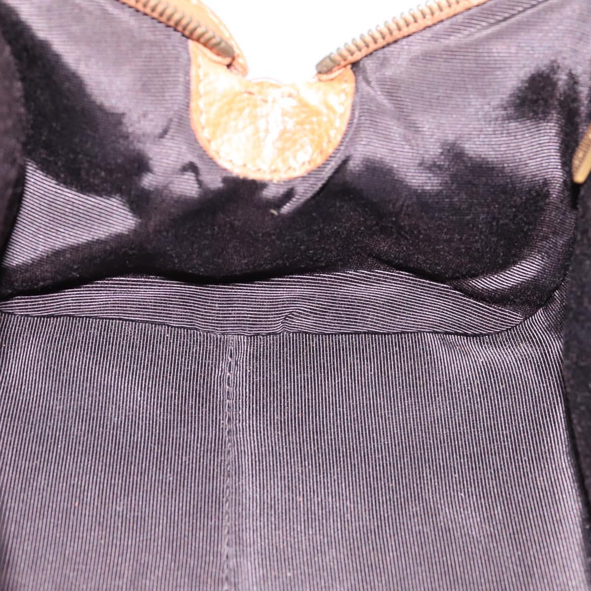 CELINE Doctors Hand Bag Leather Brown Gold Auth 199386A