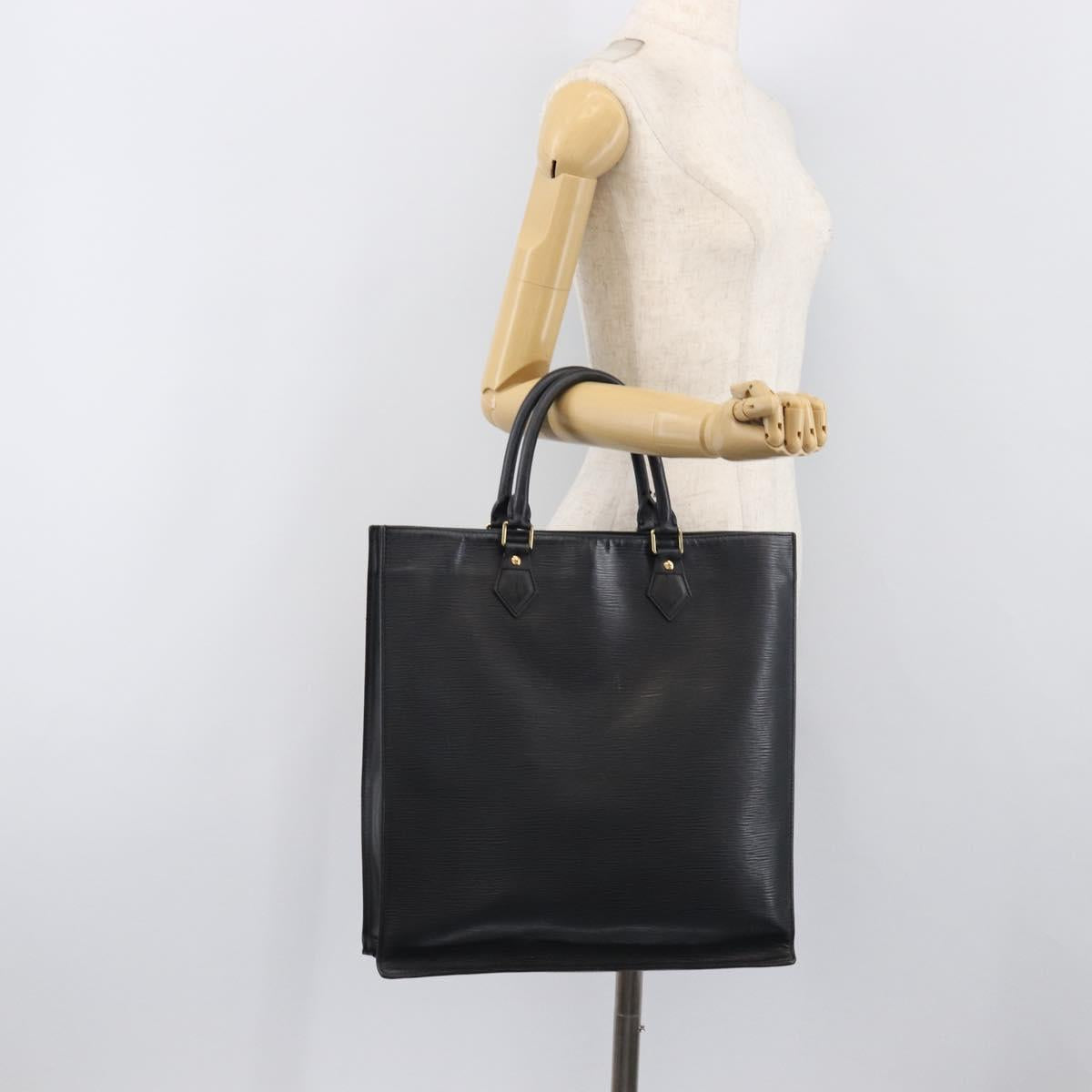 LOUIS VUITTON Epi Sac Plat Hand Bag Black M59082 LV Auth 199392